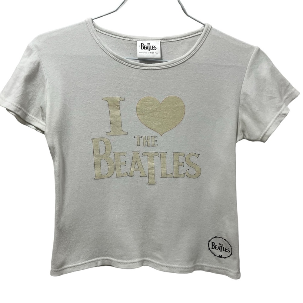 * I LOVE THE BEATLES CROP TOP